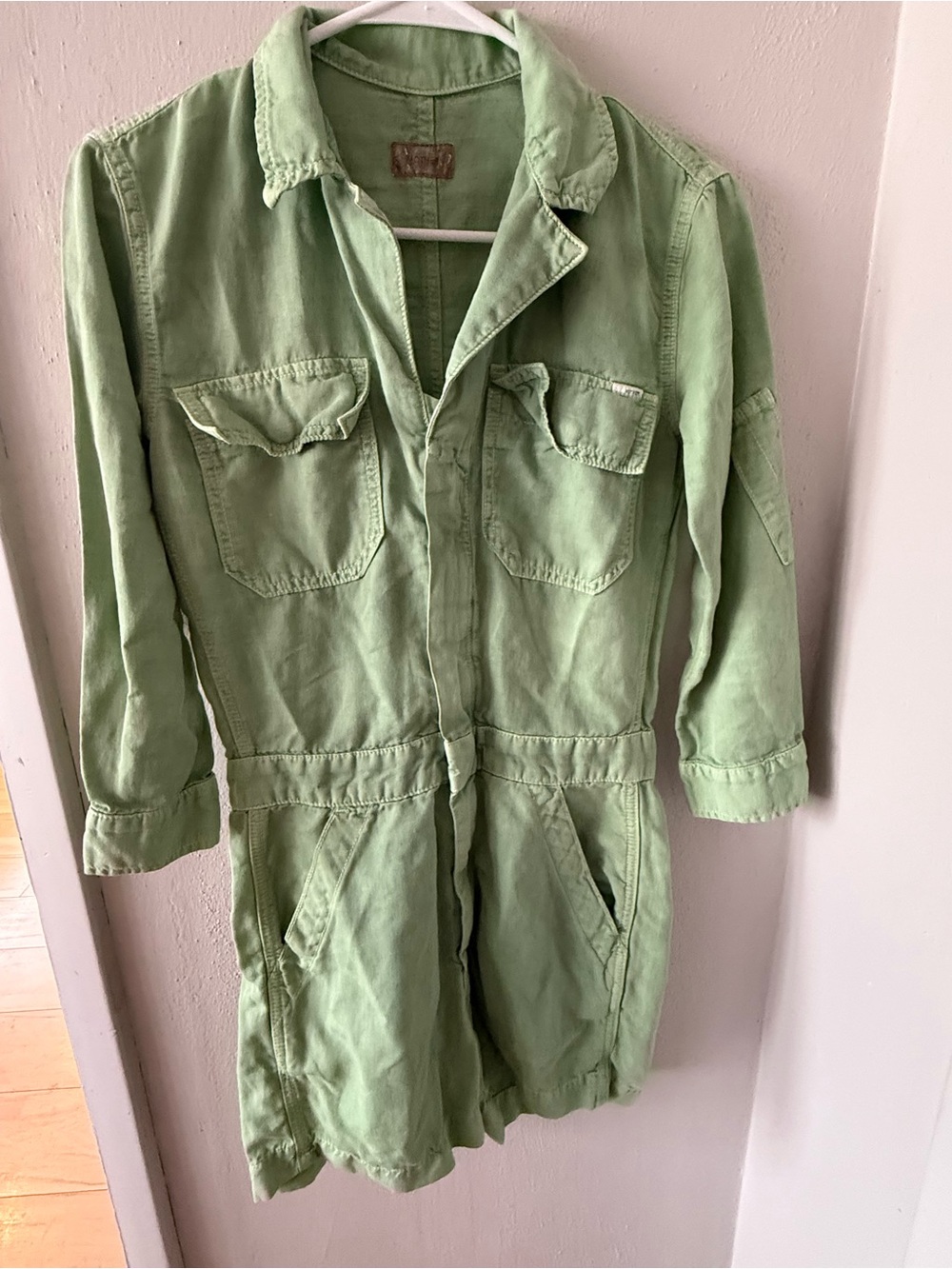 MOTHER Light Green Utility Jumpsuit